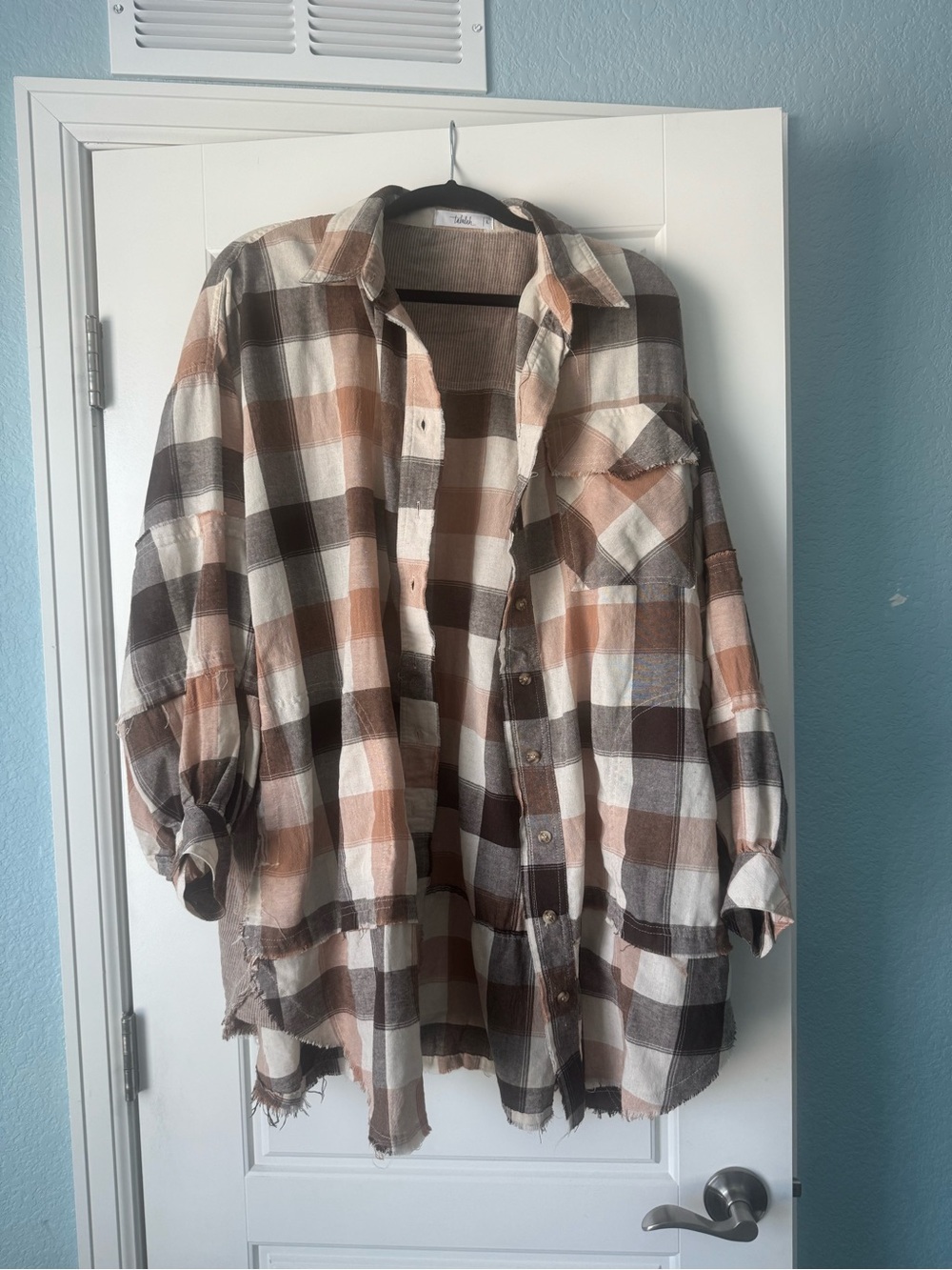TALULAH Women’s Plaid Button-Front Shirt Jacket - Beige Brown Check